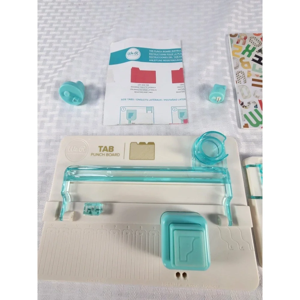 We R Memory Keepers Mini Alphabet Punch & Tab Punch Board Scrapbooking